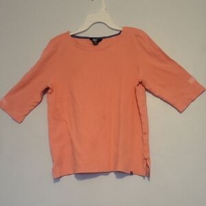 Lands' End Women's Peach Short Sleeve Top